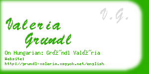 valeria grundl business card